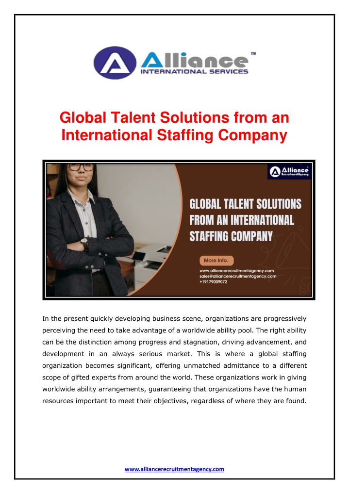 global talent solutions from an international