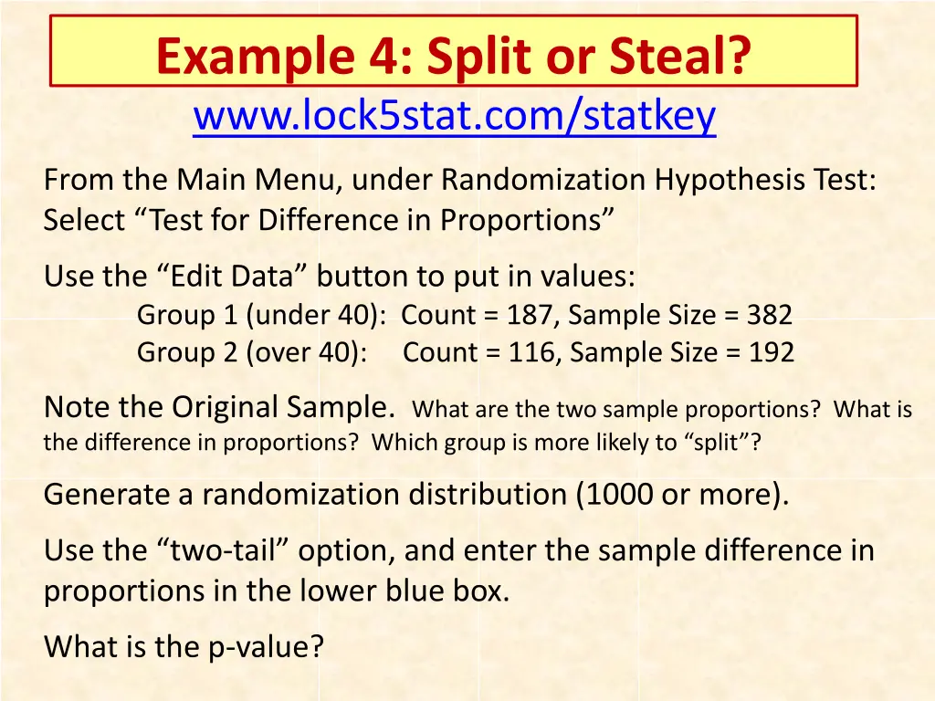 example 4 split or steal 1