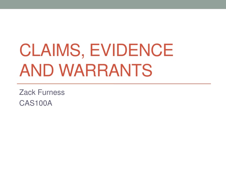 claims evidence and warrants