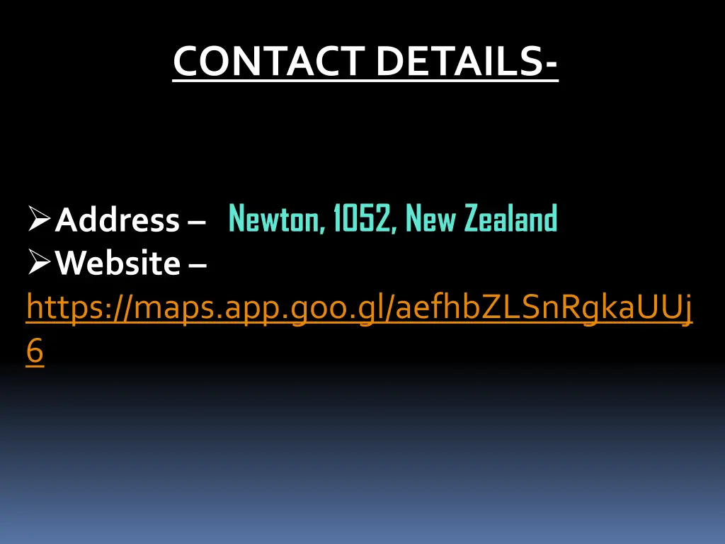 contact details