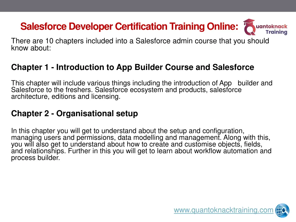 salesforce developer certification training online