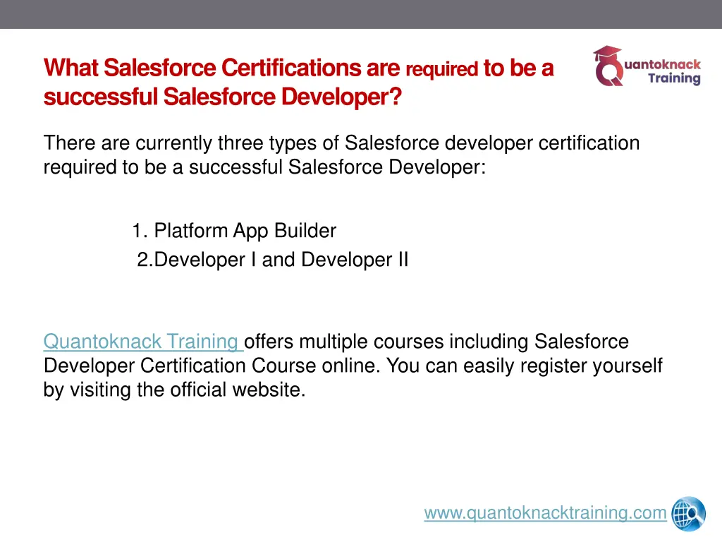 what salesforce certifications are required