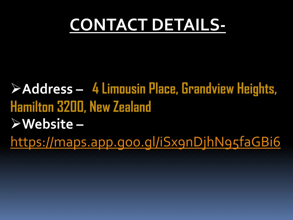 contact details