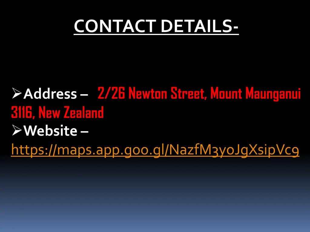 contact details