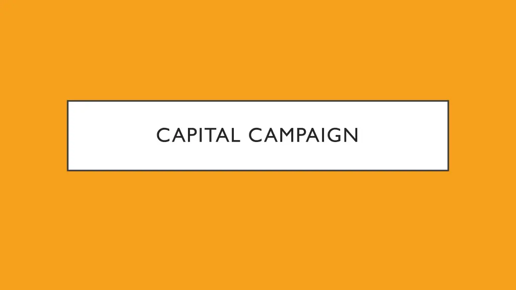 capital campaign