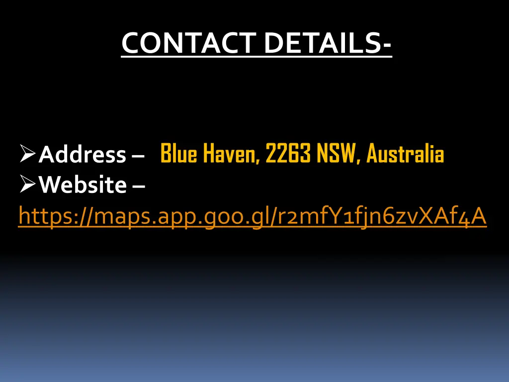 contact details