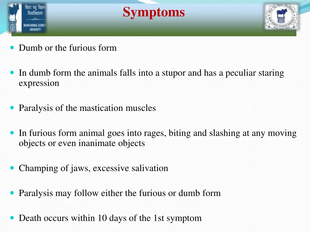 symptoms