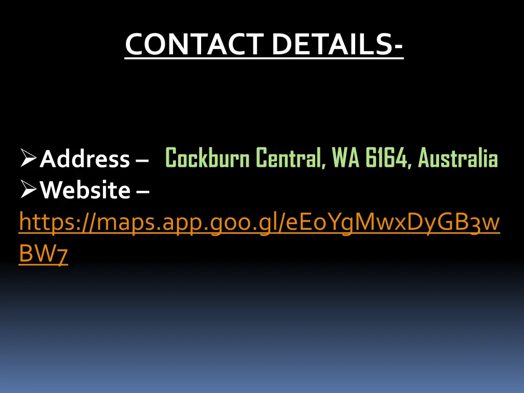 contact details