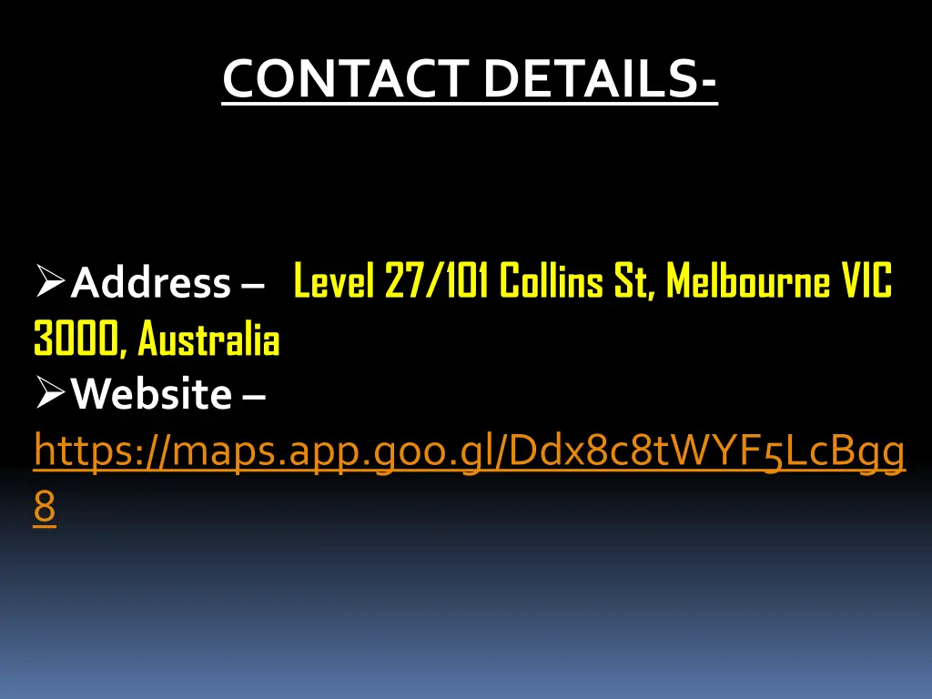 contact details