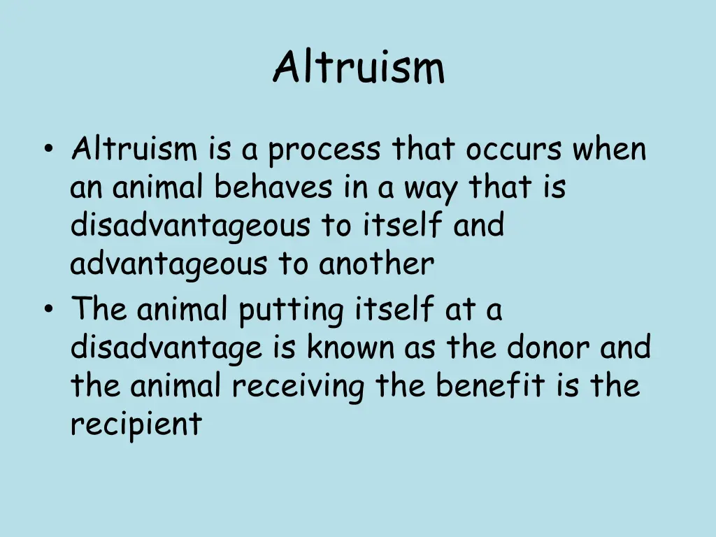 altruism