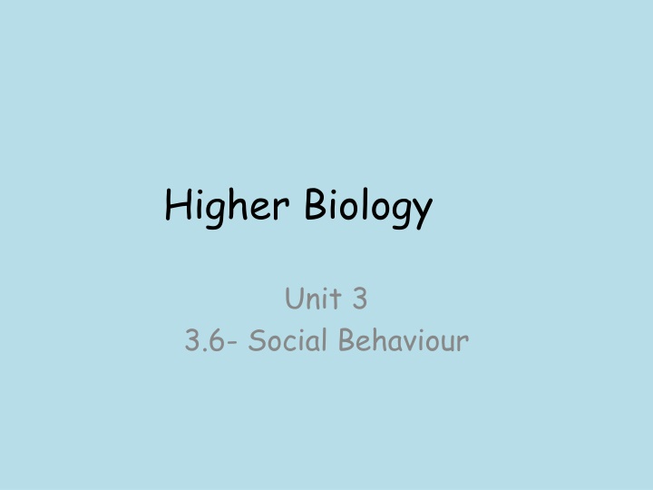 higher biology