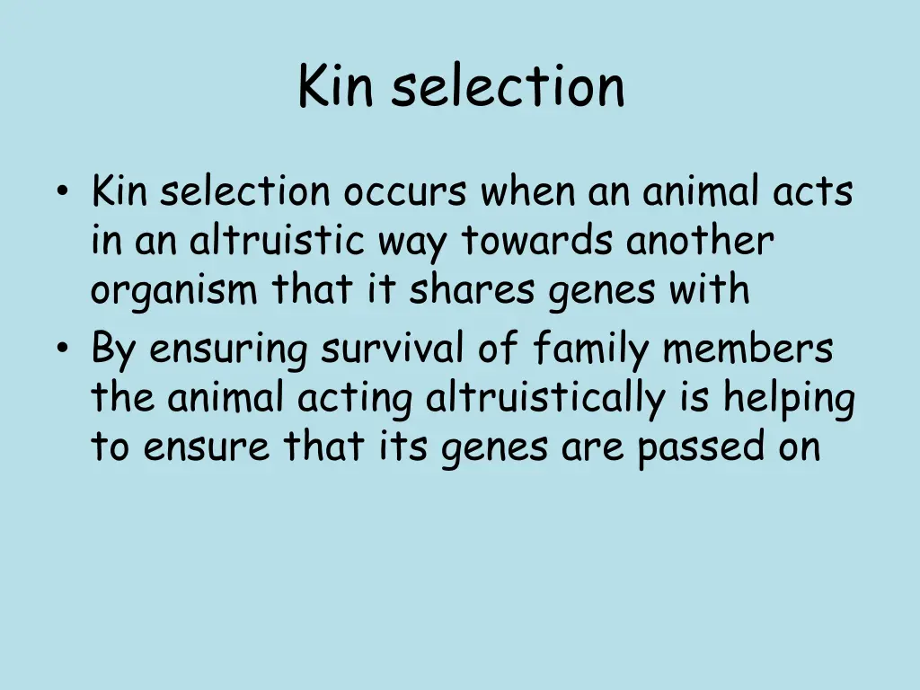 kin selection