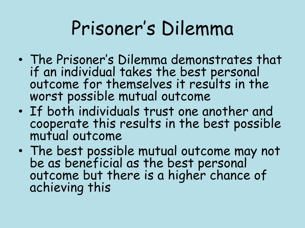 prisoner s dilemma