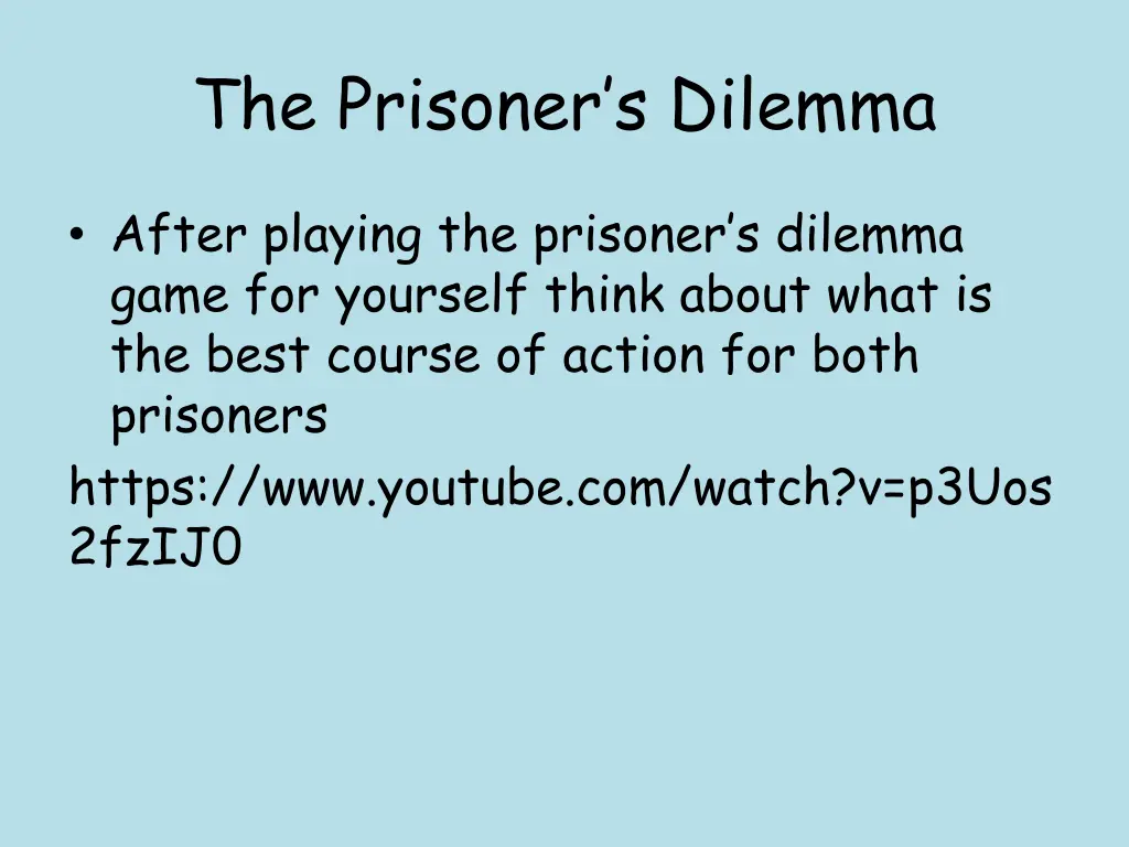 the prisoner s dilemma