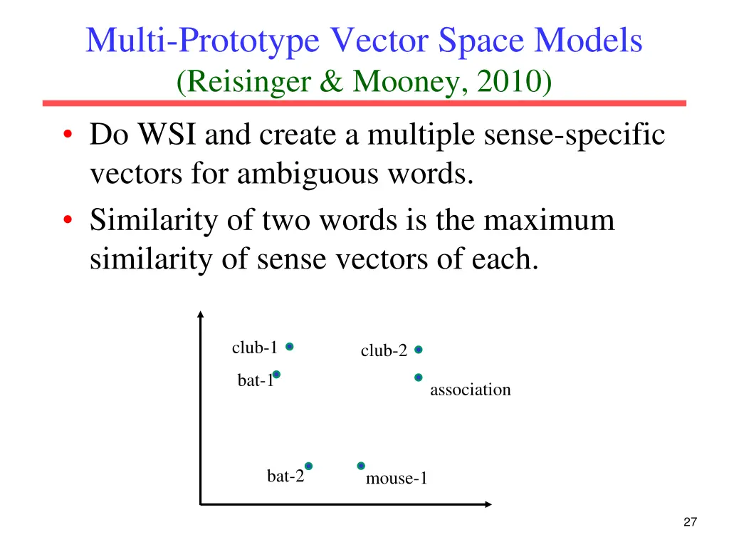 multi prototype vector space models reisinger