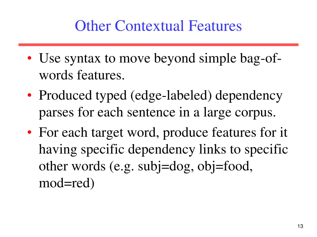 other contextual features