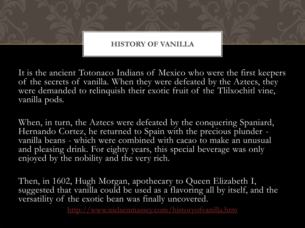 history of vanilla