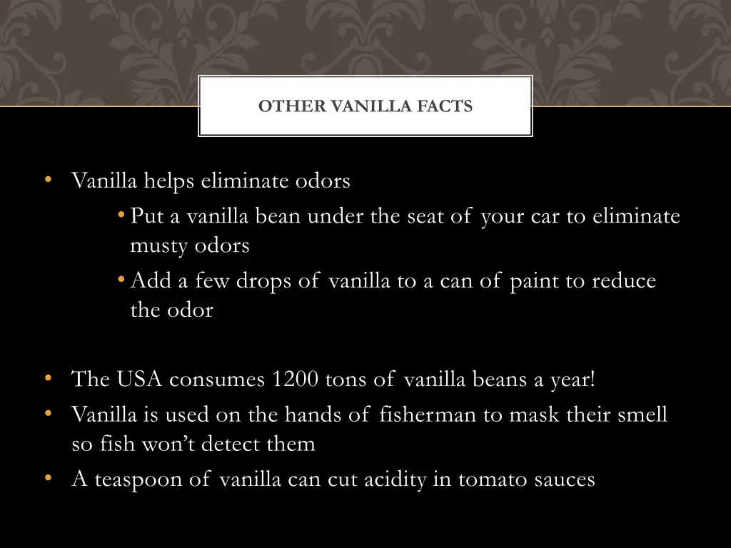 other vanilla facts