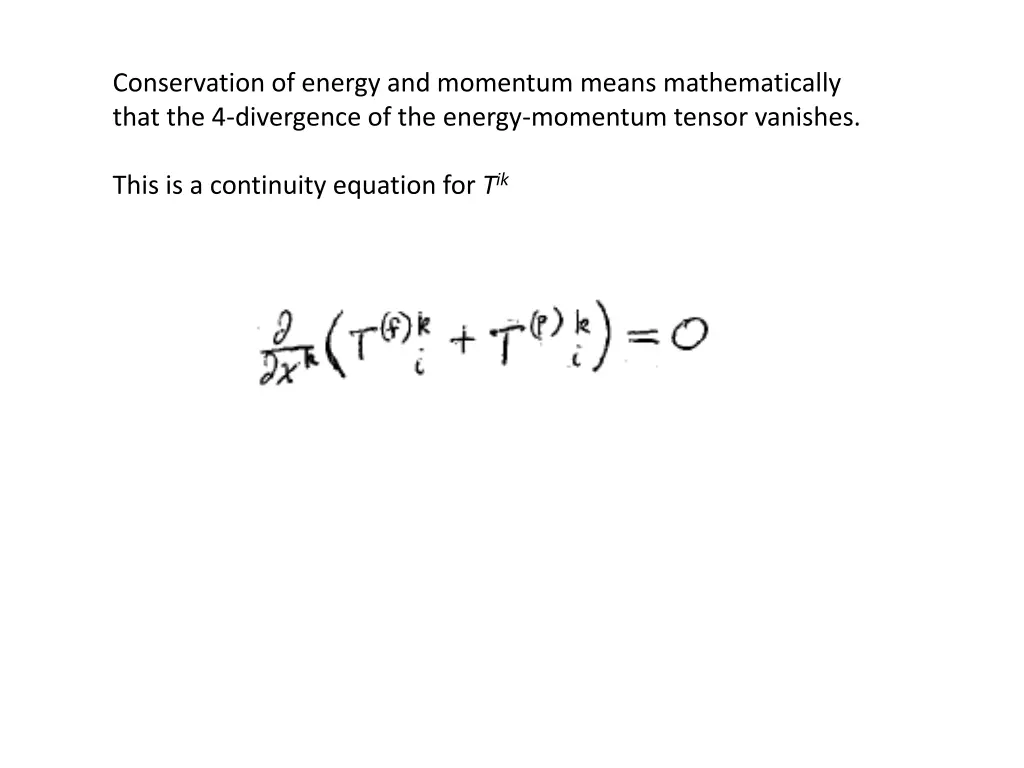 conservation of energy and momentum means