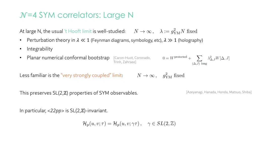 4 sym correlators large n