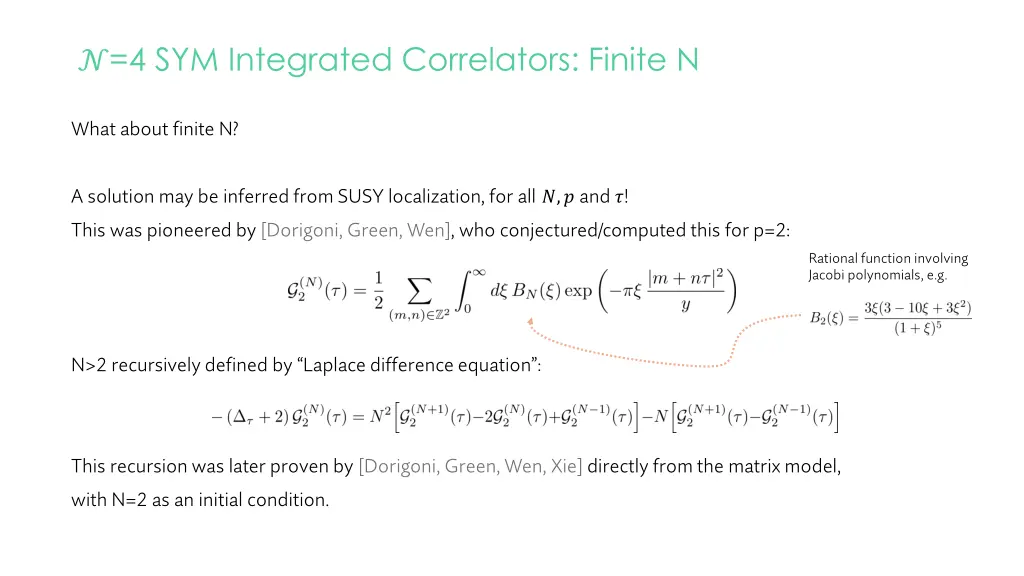 4 sym integrated correlators finite n