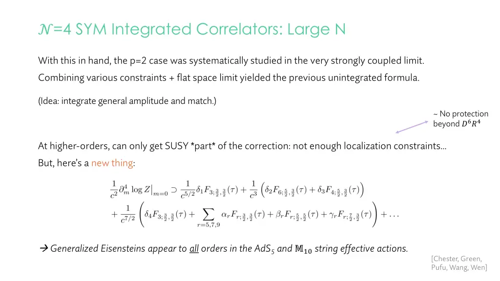 4 sym integrated correlators large n