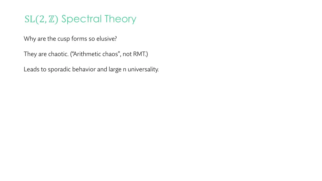 sl 2 spectral theory 7