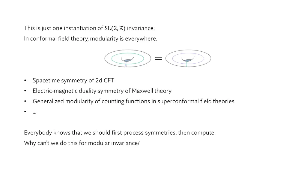 this is just one instantiation of sl 2 invariance