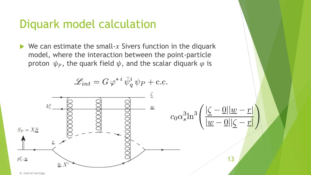 diquark model calculation