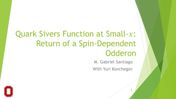 quark sivers function at small return of a spin