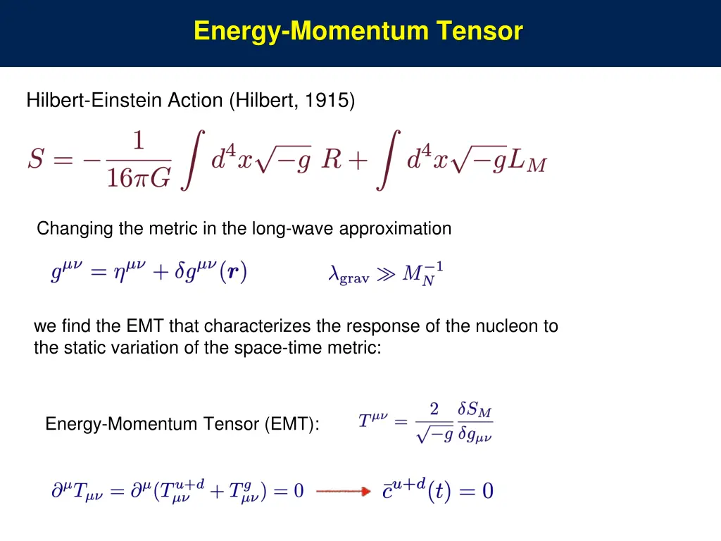 energy momentum tensor