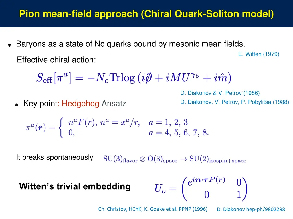 pion mean field approach chiral quark soliton