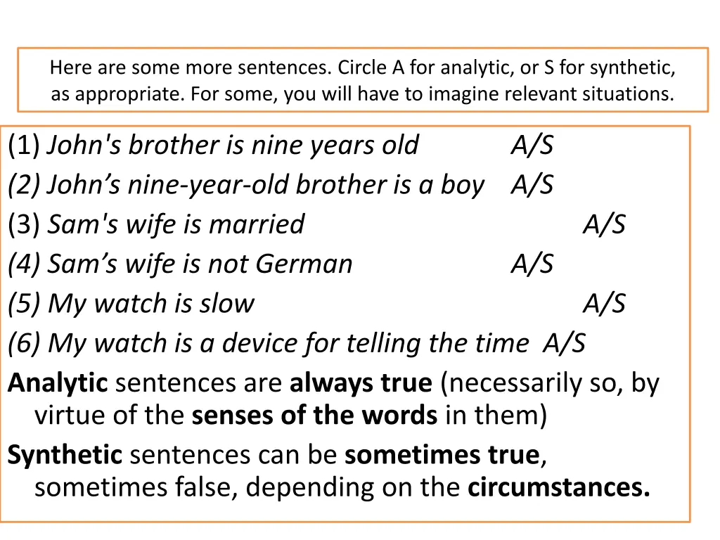 here are some more sentences circle