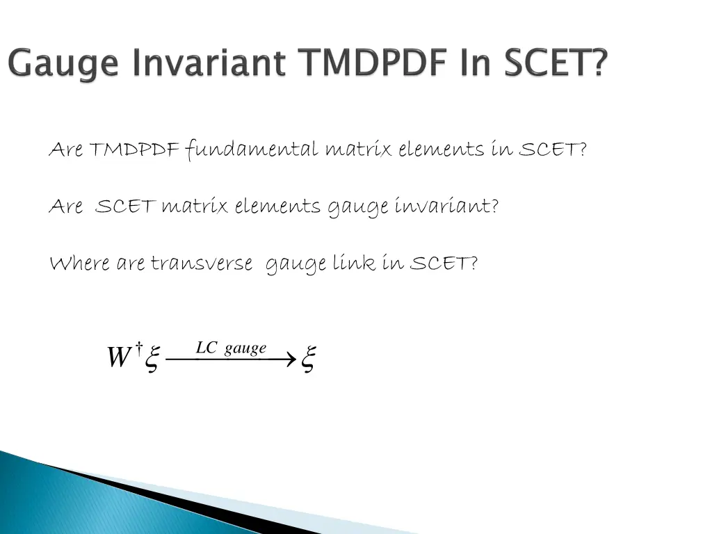 are tmdpdf fundamental matrix elements in scet