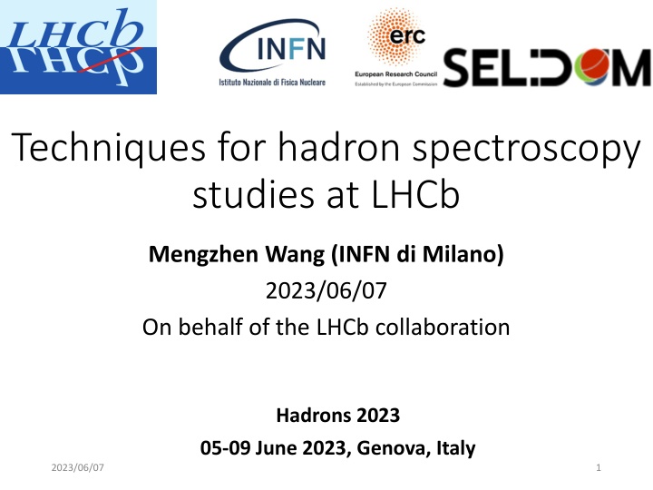 techniques for hadron spectroscopy studies at lhcb