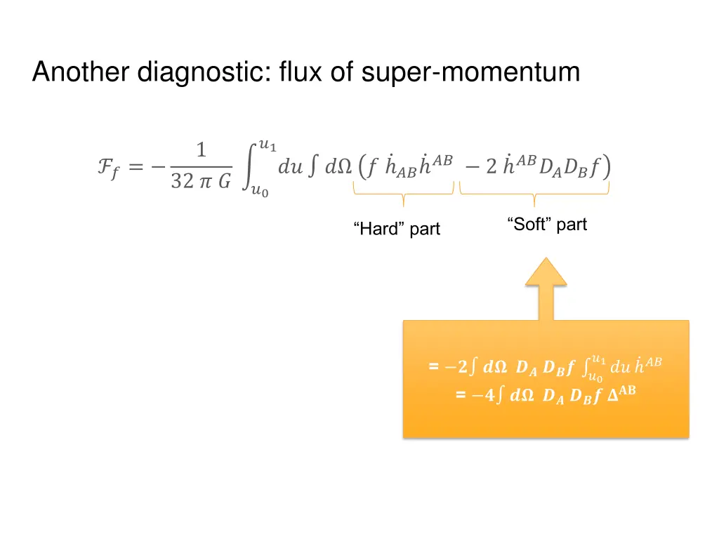 another diagnostic flux of super momentum