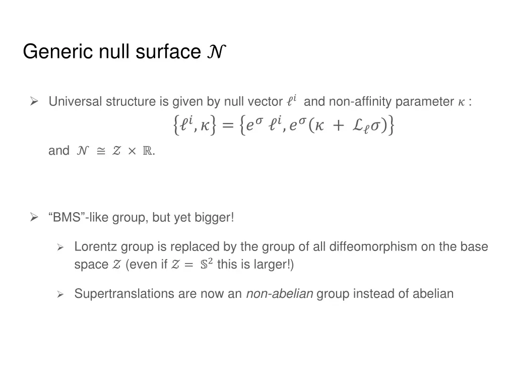 generic null surface