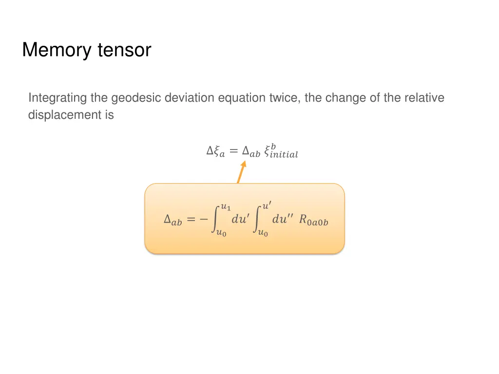 memory tensor