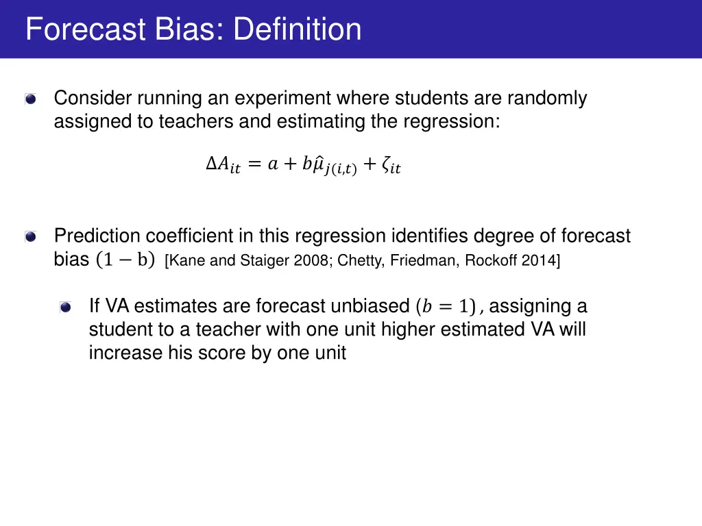 forecast bias definition