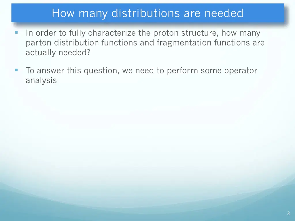 how many distributions are needed