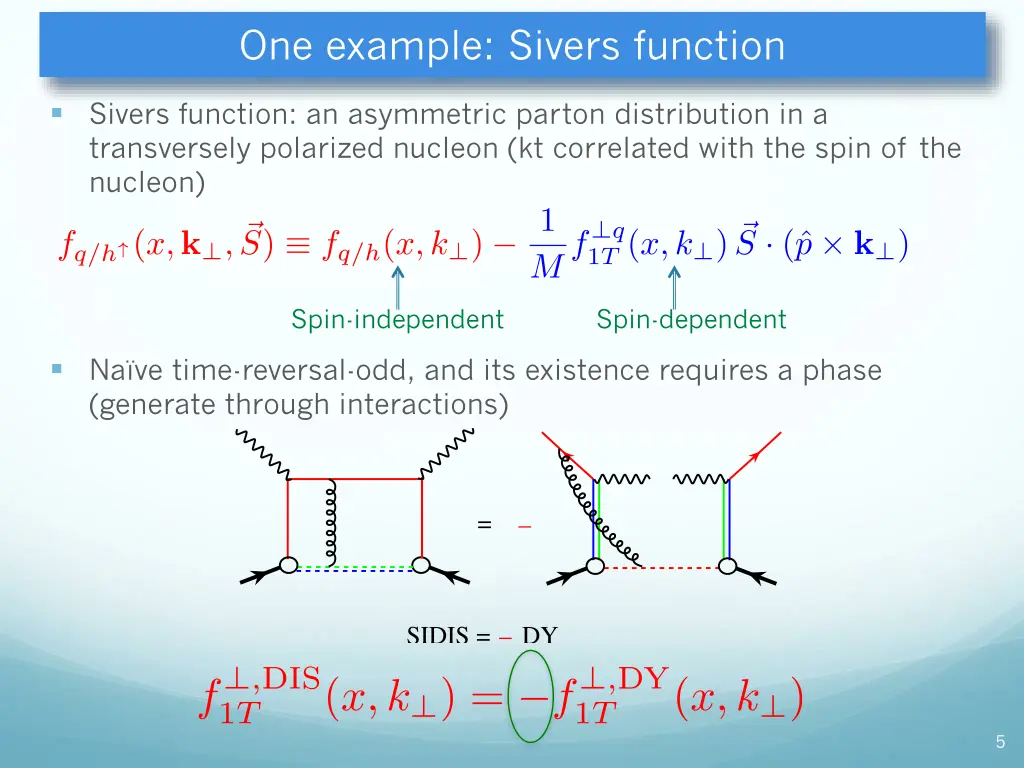 one example sivers function