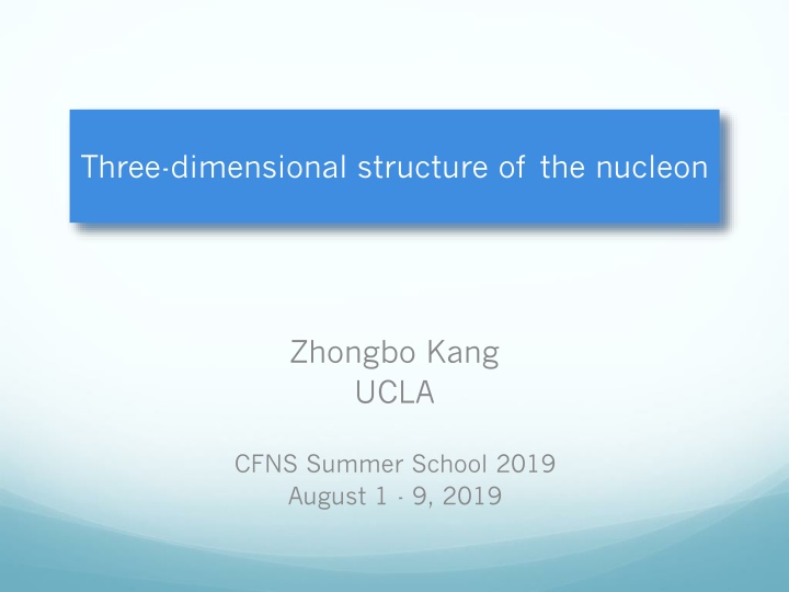 three dimensional structure of the nucleon