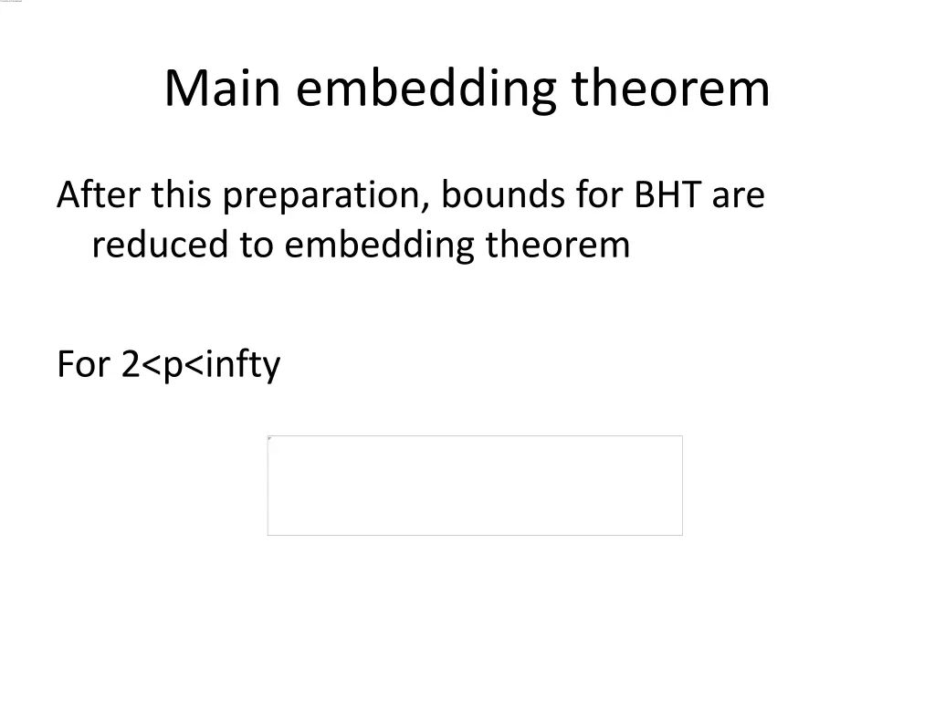 main embedding theorem