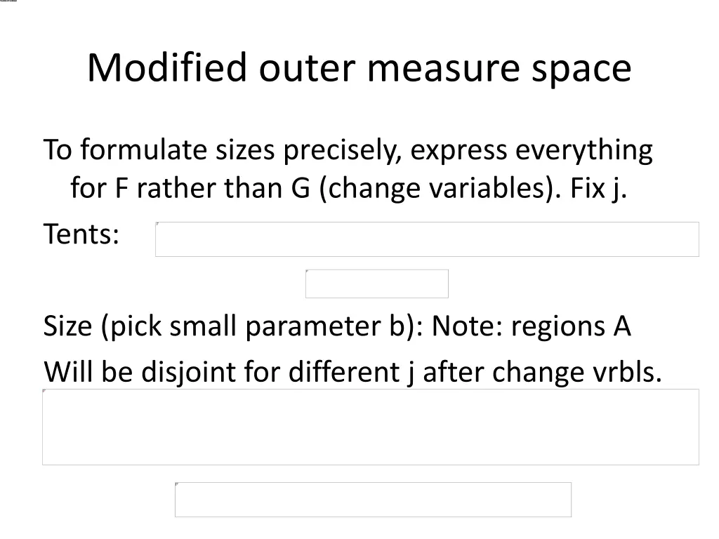 modified outer measure space