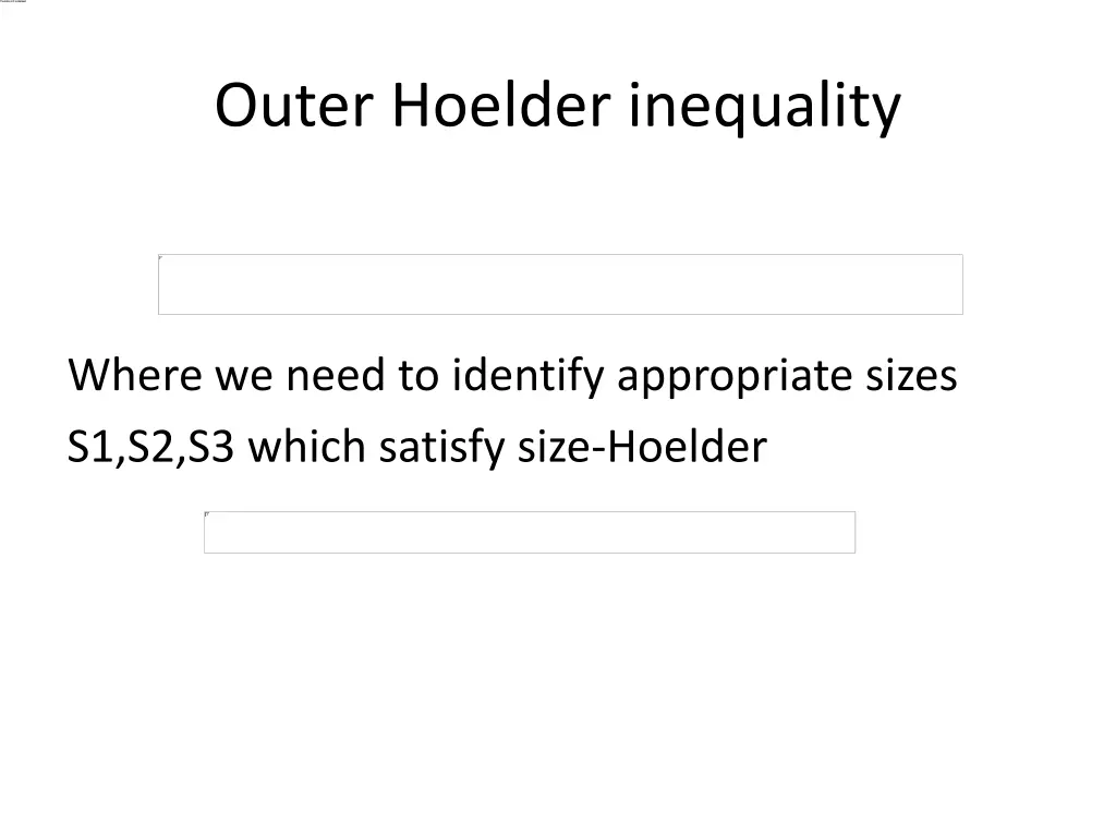 outer hoelder inequality