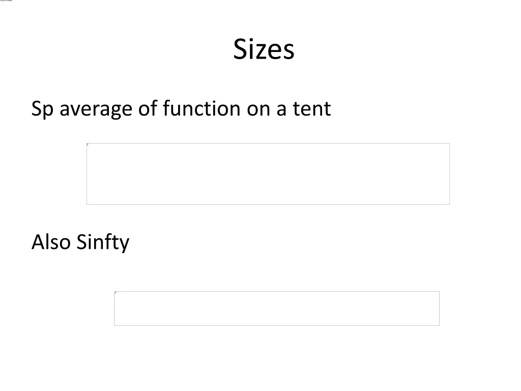 sizes