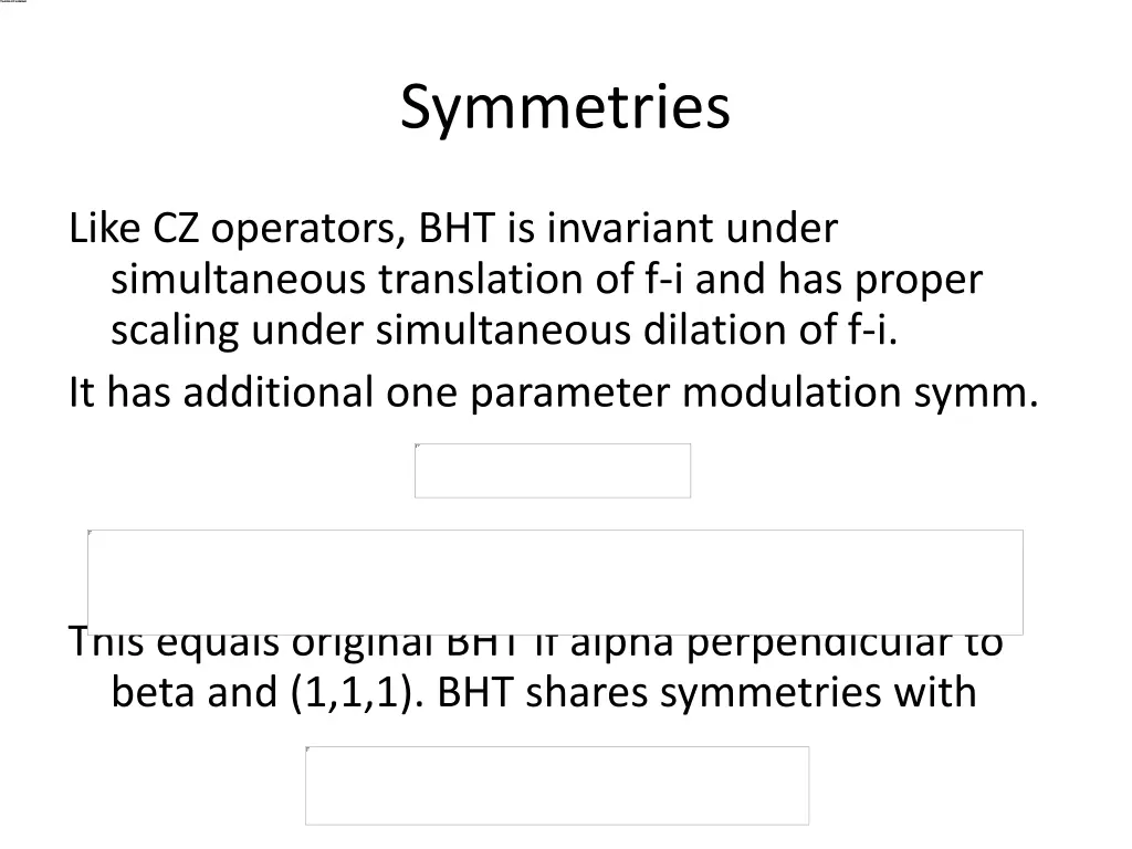 symmetries