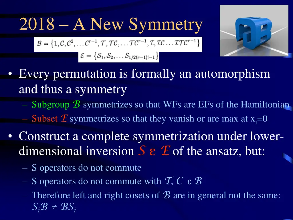 2018 a new symmetry