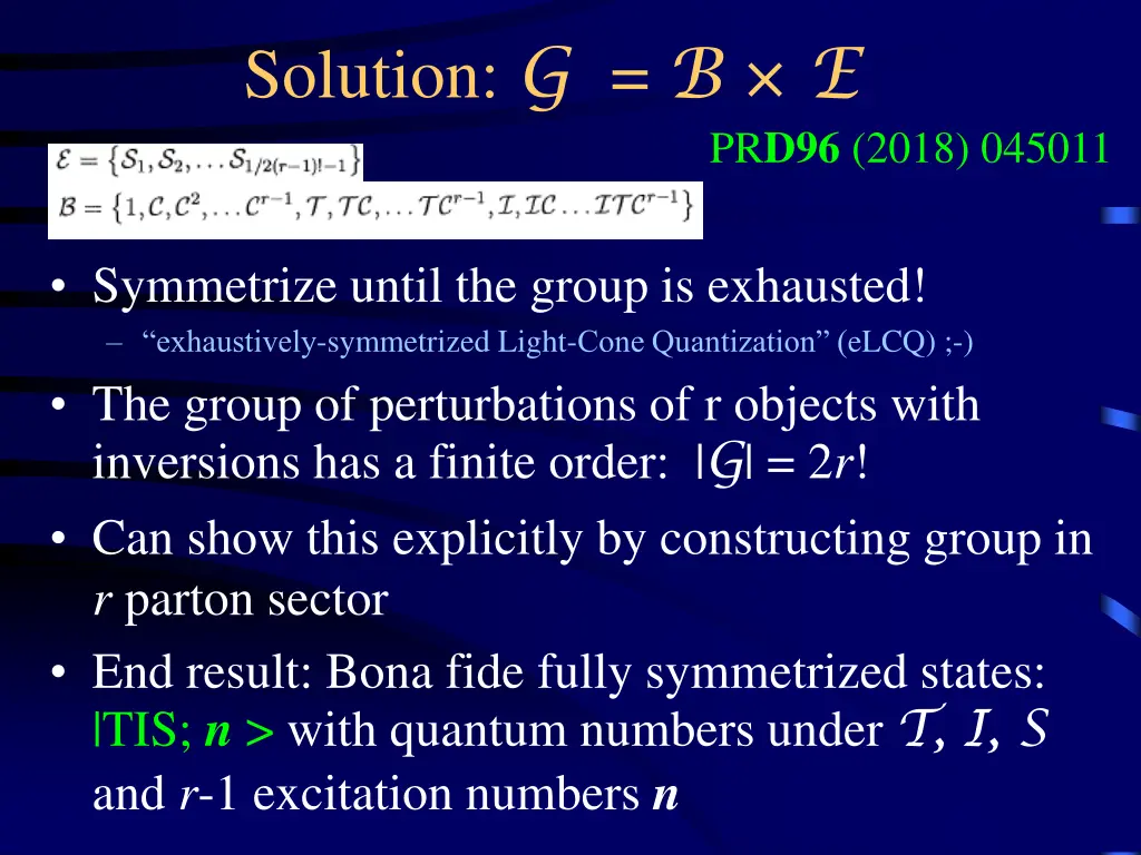 solution g b e