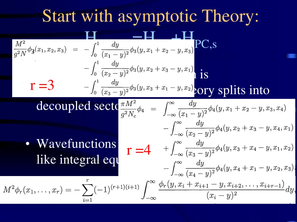 start with asymptotic theory h asympt h ren h pc s